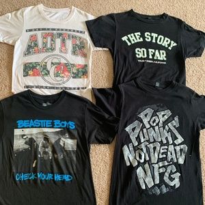 Band Tee Bundle! 4 Pop-Punk Shirts For Price of 1!